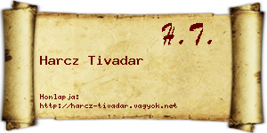 Harcz Tivadar névjegykártya